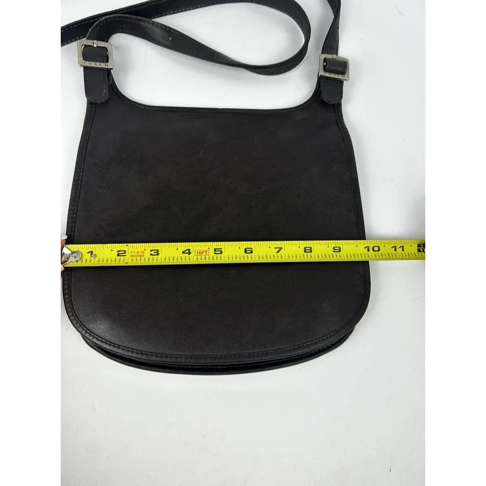 Vintage Coach Bag 9135 Small Hippie Flap Bag Dk Brown/black